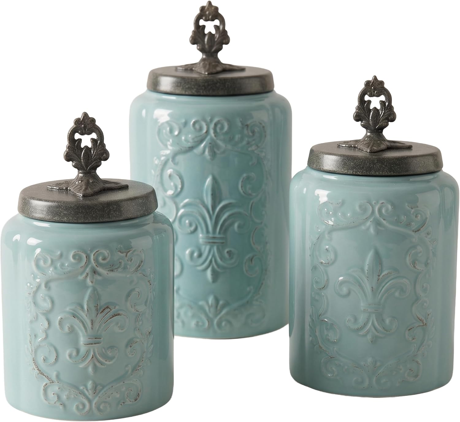 Blue Antique Canister Set